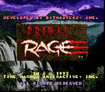 Primal Rage (USA) (Beta) screen shot title